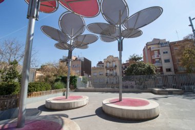 La Torrassa mahallesindeki Vidre Parkı L 'Hospital de Llobregat, Barcelona, Katalonya, İspanya. 