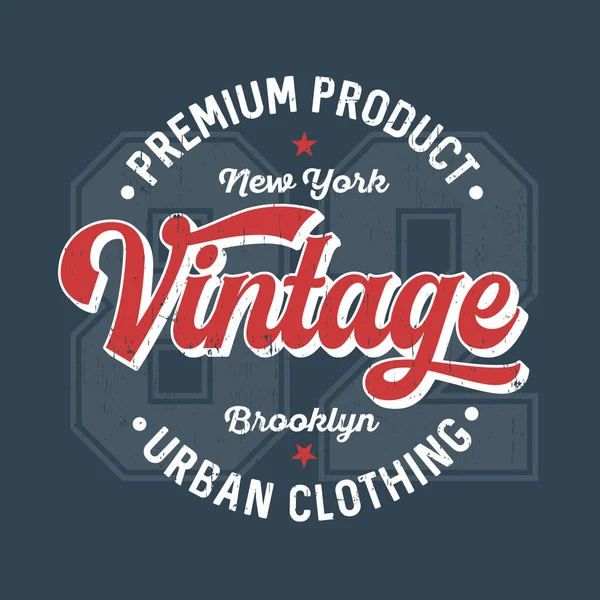 Vintage Urban Clothing Tee Design Print — Stockvector