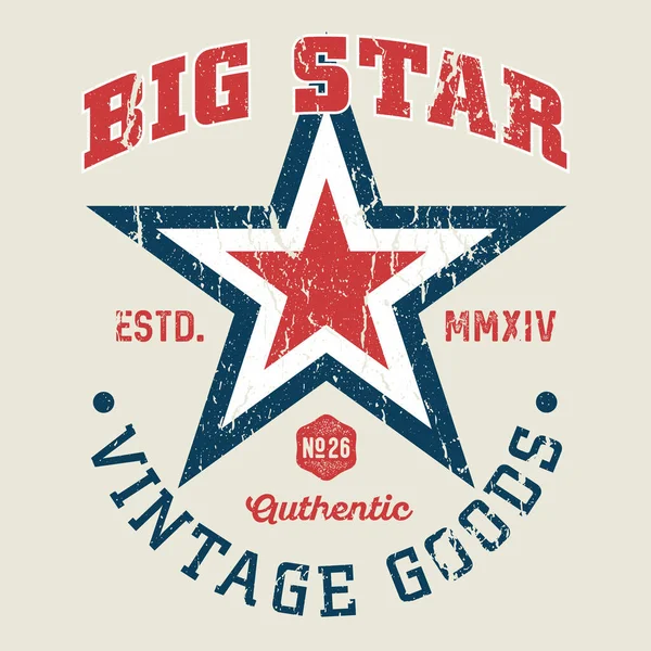 Big Star Design Para Impressão —  Vetores de Stock