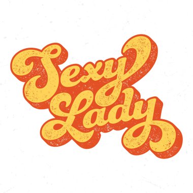 Seksi Bayan Retro Tarzı - Yazdırma için Klasik Tee Tasarımı