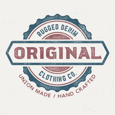Orijinal Rugged Denim - Yazdırma için Yaşlanmış Tee Tasarımı