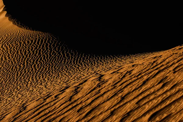 Den Stora Sanddynen Kvällen Öknen Marocko — Stockfoto