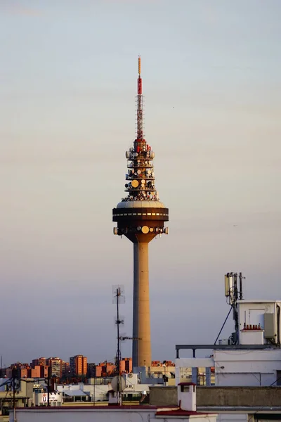 View Most Famous Radio Television Aerial Building Madrid — Stock Photo, Image