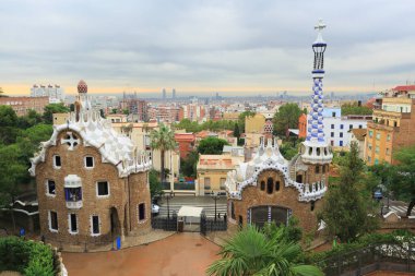 Barselona, İspanya 'da Park Guell