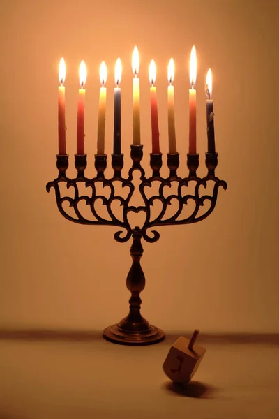 Hanukkah Menora Dark — Stock Photo, Image