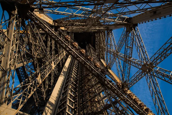 Paris Frankrike Berömda Eiffeltornet Utsikt Soluppgången — Stockfoto