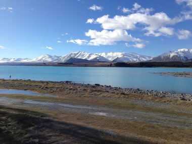 Wanaka Queenstown Gölü Yeni Zelanda 'nın temiz suyuyla