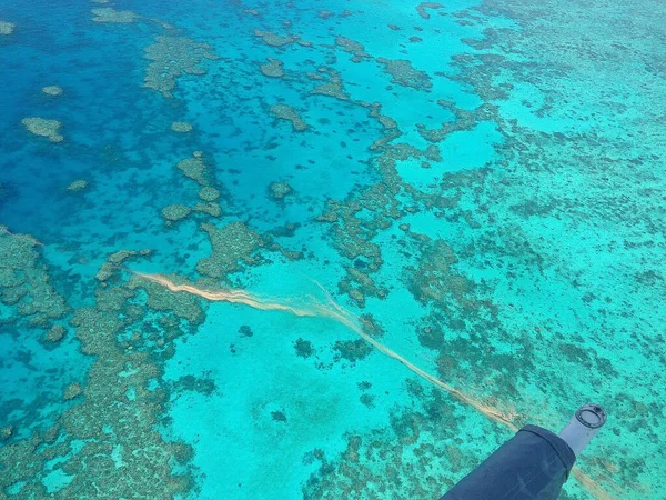 Widok Helikoptera Wielkiej Rafy Koralowej Australii Queensland — Zdjęcie stockowe