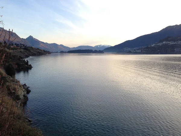 Wanaka Queenstown Lago Con Acqua Pura Limpida Nuova Zelanda — Foto Stock