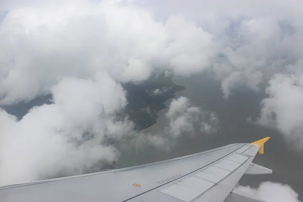 Wiatr Samolotu Wychwycony Podczas Lądowania Podczas Hamowania Powierzchni Lądowania — Zdjęcie stockowe