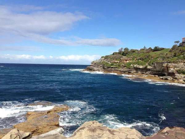 Sydney Playa Más Famosa Bondi Vista Desde Acantilado — Foto de Stock