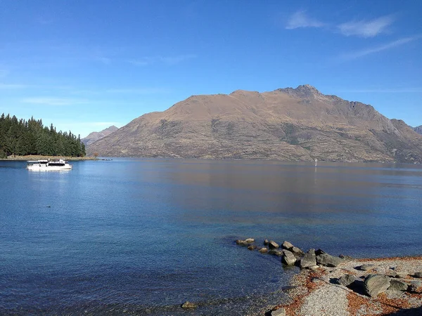 Wanaka Queenstown Lago Con Agua Pura Clara Nueva Zelanda —  Fotos de Stock