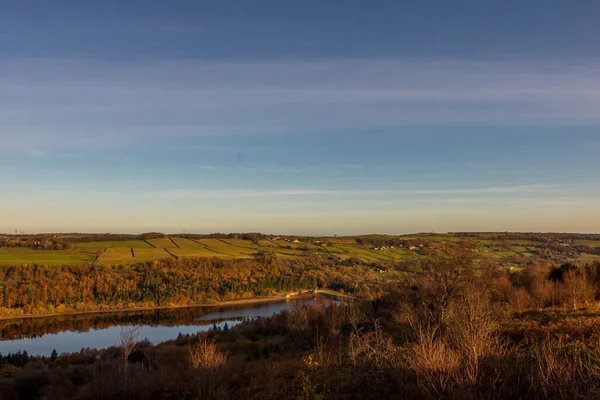 Fantastisk Himmel Fångas Dagen Storbritannien Landsbygd — Stockfoto