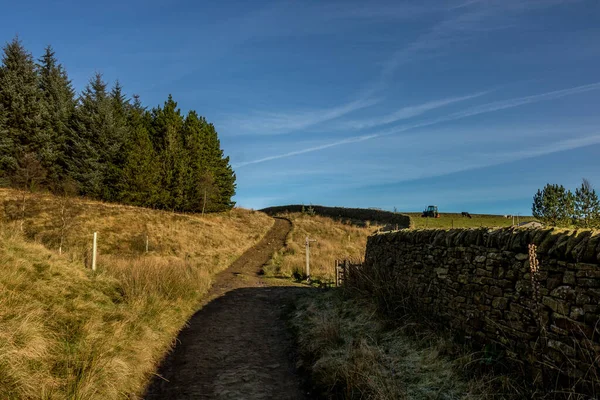 Paesaggio Collinare Catturato Con Sorprendente Cielo Blu — Foto Stock