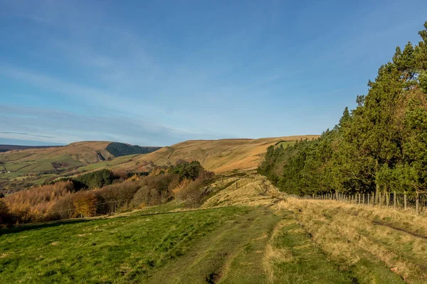 Paesaggio Collinare Catturato Con Sorprendente Cielo Blu — Foto Stock