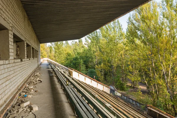 Promenade Intérieur Tchernobyl Après Ans Catastrophe Est Accident Énergétique Qui — Photo