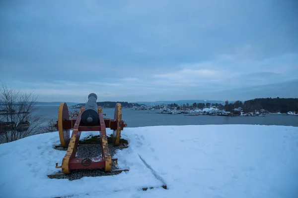 Las Islas Alrededor Oslo Noruega Durante Invierno Antes Navidad Son — Foto de Stock