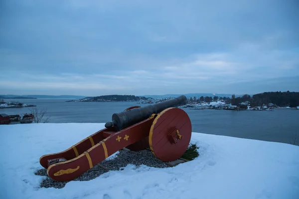 Las Islas Alrededor Oslo Noruega Durante Invierno Antes Navidad Son — Foto de Stock