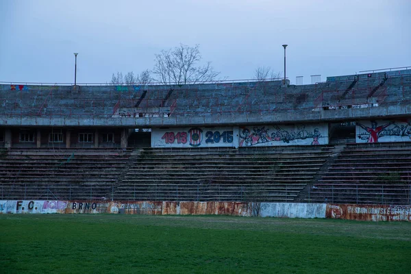 Abadoned Stadion Luzankami Ist Ein Derzeit Inaktives Stadion Tschechischen Brünn — Stockfoto