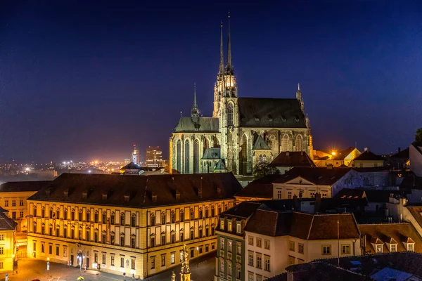 Katedrála Petra Pavla Která Nachází Petrovově Vrchu Centru Města Brna — Stock fotografie