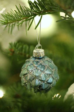Noel dekoru. Noel balosu oyuncağı. Yakın çekim.