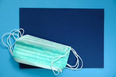 Tıbbi koruyucu maske. Coronavirüs salgını konsepti