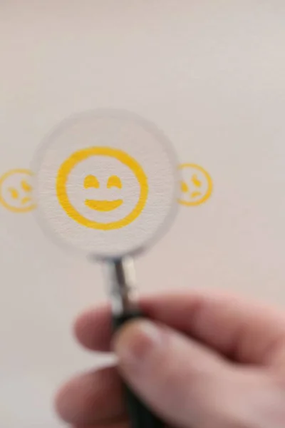 Emoticono Cara Sonriente Vista Cerca — Foto de Stock