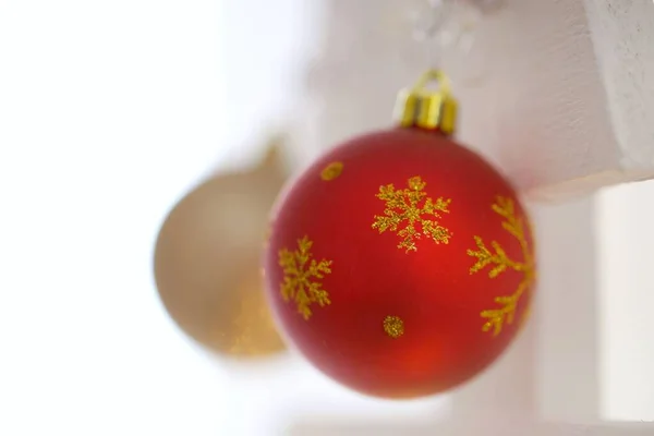 Decoración Navidad Juguete Bola Navidad Sobre Fondo Ligero — Foto de Stock