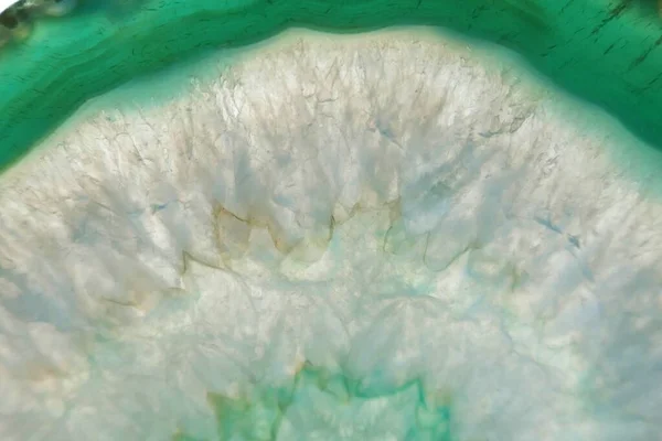 녹색의 매크로 Agate Arc Slice Texture Natural Stone Bright Green — 스톡 사진