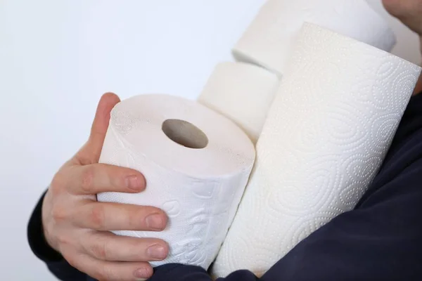 Koupit Toaletní Papír Koupit Toaletní Papír Deficit Základní Produkt — Stock fotografie