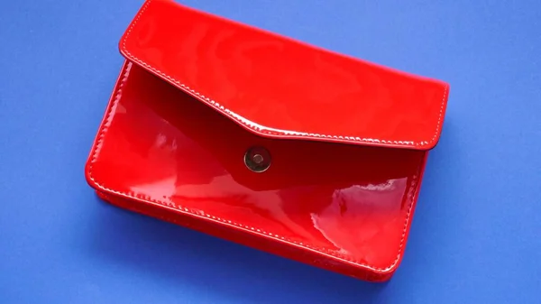 Red handbag. clutch. Women leather handbag.Fashion accessory