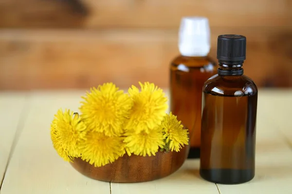 Dandelion tincture. Herbal tincture. Medicinal herbs