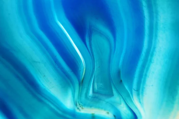 Agate Stone Macro Background Blue Agate 슬라이스 텍스처 — 스톡 사진