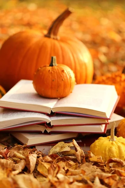 Autumn books. Reading books about autumn.Halloween books.