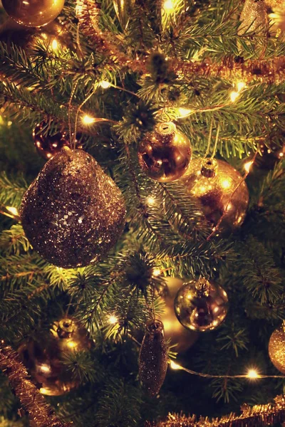Fondo Brillante Navidad Decoraciones Navidad —  Fotos de Stock
