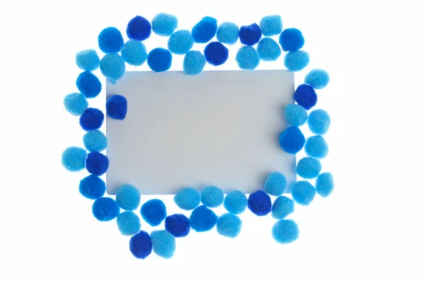 Pompon Background Pompon Mockup Frame — Stock Photo, Image