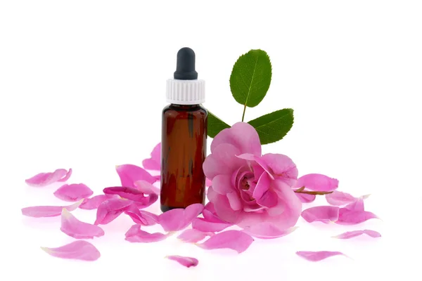 Rose Essential Oil Bottle Oil Rose Flower Royalty Free Stock Images