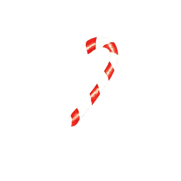 Акварельный красный леденец иллюстрация изолированы на белом фоне. Хэллоуин конфеты, рождественские сладости — стоковое фото