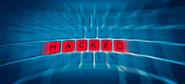 Kırmızı HACKED Anahtar Klavye Arkaplanı