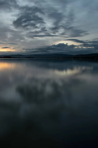 Dramatic Stormy Dark Cloudy Sky Natural Photo Background — Stock Photo, Image