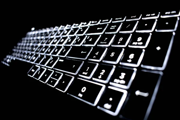 Dizüstü Bilgisayarın Klavye Aydınlatması Arka Plan Klavye — Stok fotoğraf