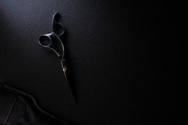 Profesjonalne Nożyczki Czarnym Tle — Zdjęcie stockowe