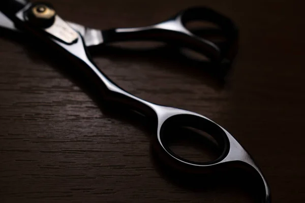 Professional Scissors Black Background — Stock Photo, Image