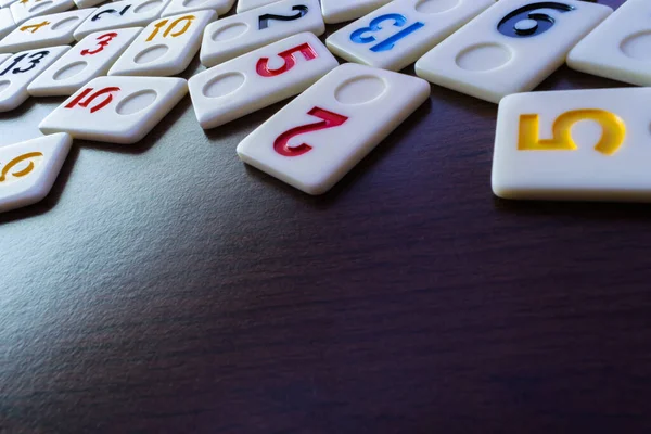 Stukken Rummy Orde Tafel — Stockfoto