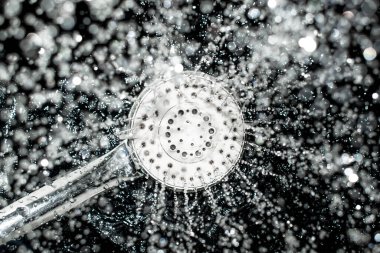 Shower and falling water drops. clipart