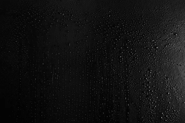 Krople Wody Tle Ciemnej Szklanej Tekstury — Zdjęcie stockowe