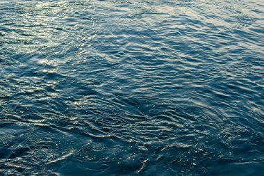 Düzensiz dalga yapısı olan mavi ve turkuaz su