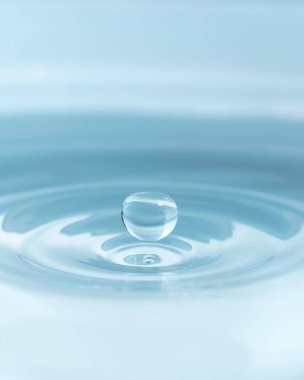 Water drop on water background clipart