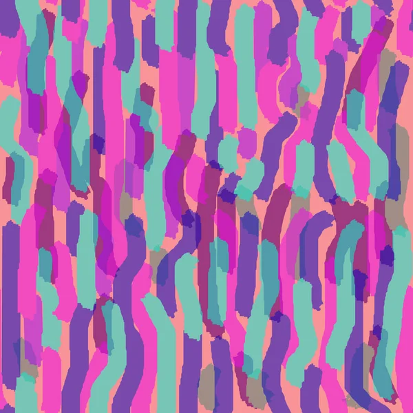 Multicolored Brush Strokes Seamless Pattern Blue Turquoise Pink Lilac Purple — Stock Photo, Image