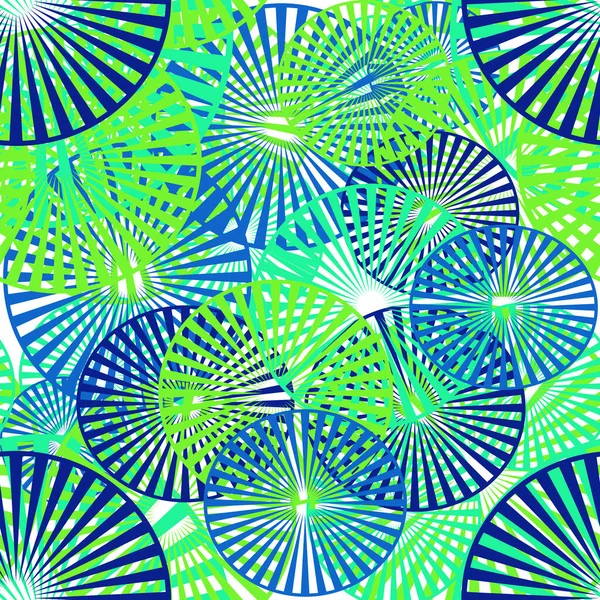 幾何学的要素のシームレスなパターン 白い背景に青と緑の形 — ストック写真